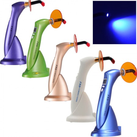 Tandheelkundig LED-uithardingslamp Draadloze 1500mw 5 Kleuren