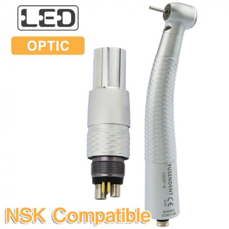 YUSENDENT® CX207-GN-PQ tandheelkundig glasvezelhandstuk compatibel met NSK Roto-snelkoppeling