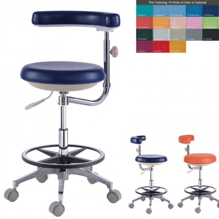 18 Kleuren PU Leder Tandarts Assistent Verpleegkundige Kruk Stoel QY500(N)