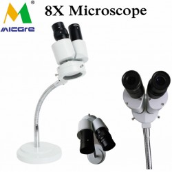 Micare 8x Microscoop Uitgebreide Vergroting 360°Draaibare Tandheelkundige Labapparatuur Geleid