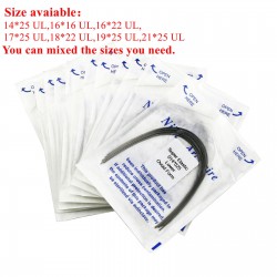 10verpakkingen Dental Orthodontisch Super Elastic NITI Boogdraad Rechthoekig Ovoid U/L
