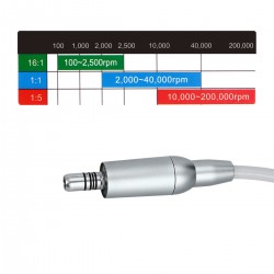 YUSENDENT COXO NL400-1 LED borstelloze elektromotor +1: 1 glasvezel-contrahoek handstuk