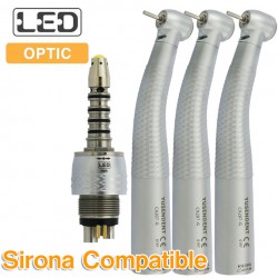 YUSENDENT® CX207-GS-PQ glasvezel turbine handstuk Sirona-compatibel (koppeling x1 + turbine handstuk x3)