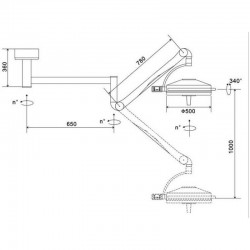 KWS KD-2036D-2 108W Plafond LED Schaduwloze Lamp Chirurgisch Medisch Onderzoek Licht