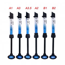 5 stuks tandheelkundige lichtuithardende composiethars navulspuit Dentex A1 A2 A3 A3.5 B1 B2