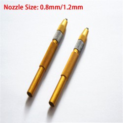 2 Pcs Domestic Sandblasting Pen voor tandheelkundige laboratorium apparatuur Zandstraler 0.8mm/1.2mm