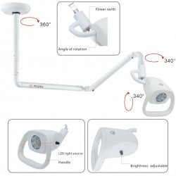 KWS KD-2021W-2 7 gaten 21W LED-inspectiepost voor chirurgische ingrepen aan het plafond