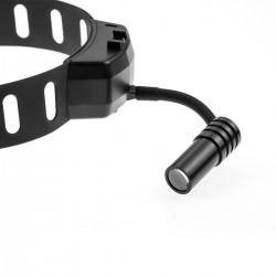 Tandheelkundig Wireless 5W LED-koplamp ENT Medisch Headband Hoofdlampen Lamp Zwart