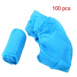 100 stuks blauwe niet-geweven stof overschoen stof wegwerp overschoenen medische