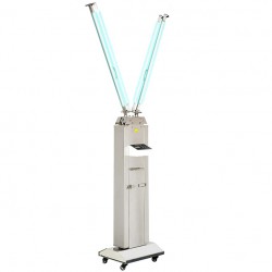 FY 120W-220W Mobiele UV + Ozon Desinfectielamp Roestvrijstalen trolley