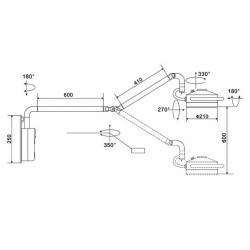 KWS® 36W Wandmontage Mondelinge Led Chirurgisch Verlichting KD-202D-3B