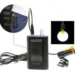 Tandheelkundige 5W LED Koplamp Met Filter & Riemclip + 3,5X Verrekijker Loepen Zwart