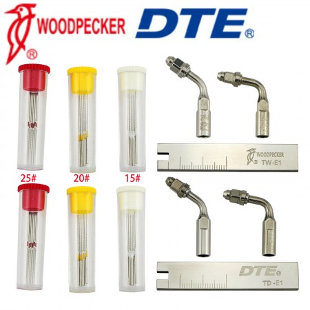 Woodpecker DTE Endo Tip U Vijlhouder Sleutel Scaler Wortelkanaalreinigingsset compatibel met Satelec EMS