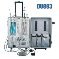 Dynamic® DU893 Draagbare tandheelkundige unit met luchtcompressor + ultrasone scaler + led-uithardingslamp