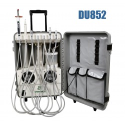 Dynamic® DU852 draagbare tandheelkundige unit met luchtcompressor + ultrasone scaler + uithardingslamp