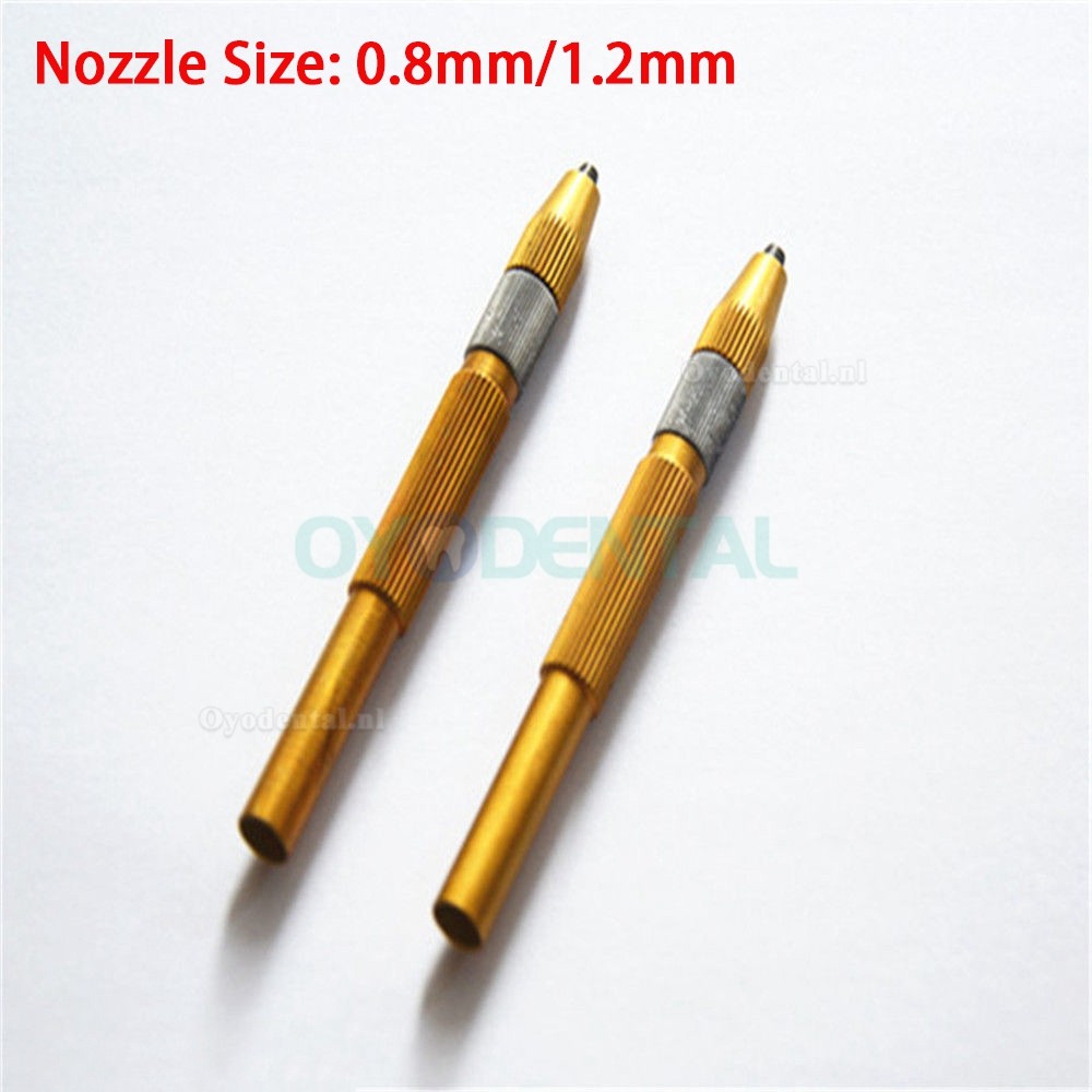 2 Pcs Domestic Sandblasting Pen voor tandheelkundige laboratorium apparatuur Zandstraler 0.8mm/1.2mm