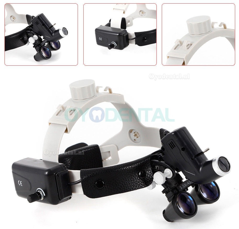 3.5X 5W Tandheelkundige Geleide Chirurgische Hoofdband Loep Met Licht Voor Otolaryngologie 3.5X 5W Tandheelkundige Geleide Chirurgische Hoofdband Loep Met Licht Voor Otolaryngologie