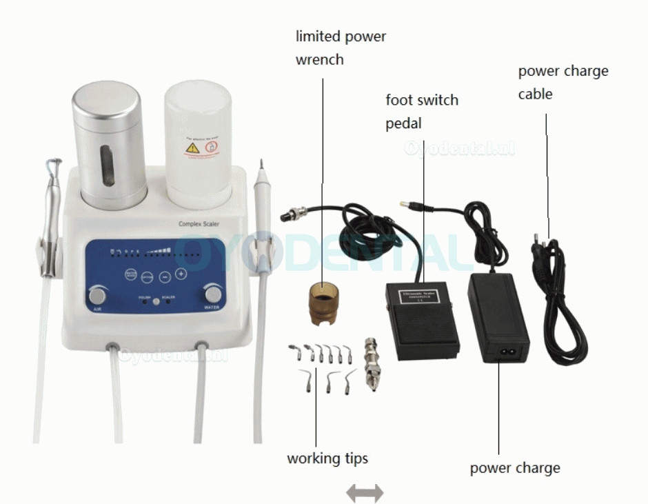 YS Multifunctionele 2 In 1 Tandheelkundige Ultrasone Piëzo-Scaler + Tandheelkundige Zandstralen Scaler PolijstEenheid YS