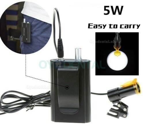 Tandheelkundige medische 5W LED hoofdlamp + filter & riemclip voor verrekijker loepen zwart Tandheelkundige medische 5W LED hoofdlamp + filter & riemclip voor verrekijker loepen zwart