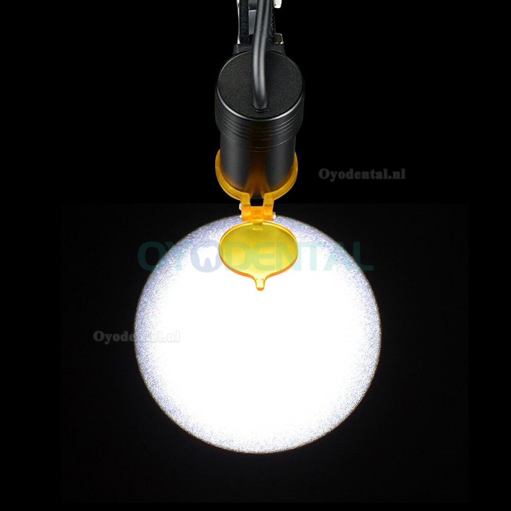Tandheelkundige medische 5W LED hoofdlamp + filter & riemclip voor verrekijker loepen zwart Tandheelkundige medische 5W LED hoofdlamp + filter & riemclip voor verrekijker loepen zwart