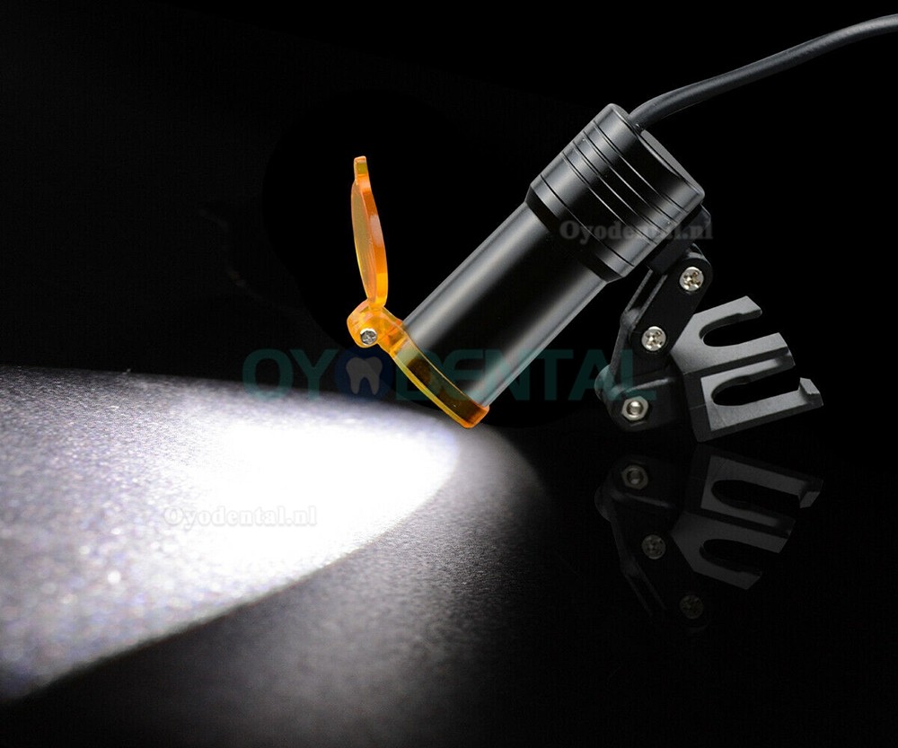 Tandheelkundige medische 5W LED hoofdlamp + filter & riemclip voor verrekijker loepen zwart Tandheelkundige medische 5W LED hoofdlamp + filter & riemclip voor verrekijker loepen zwart