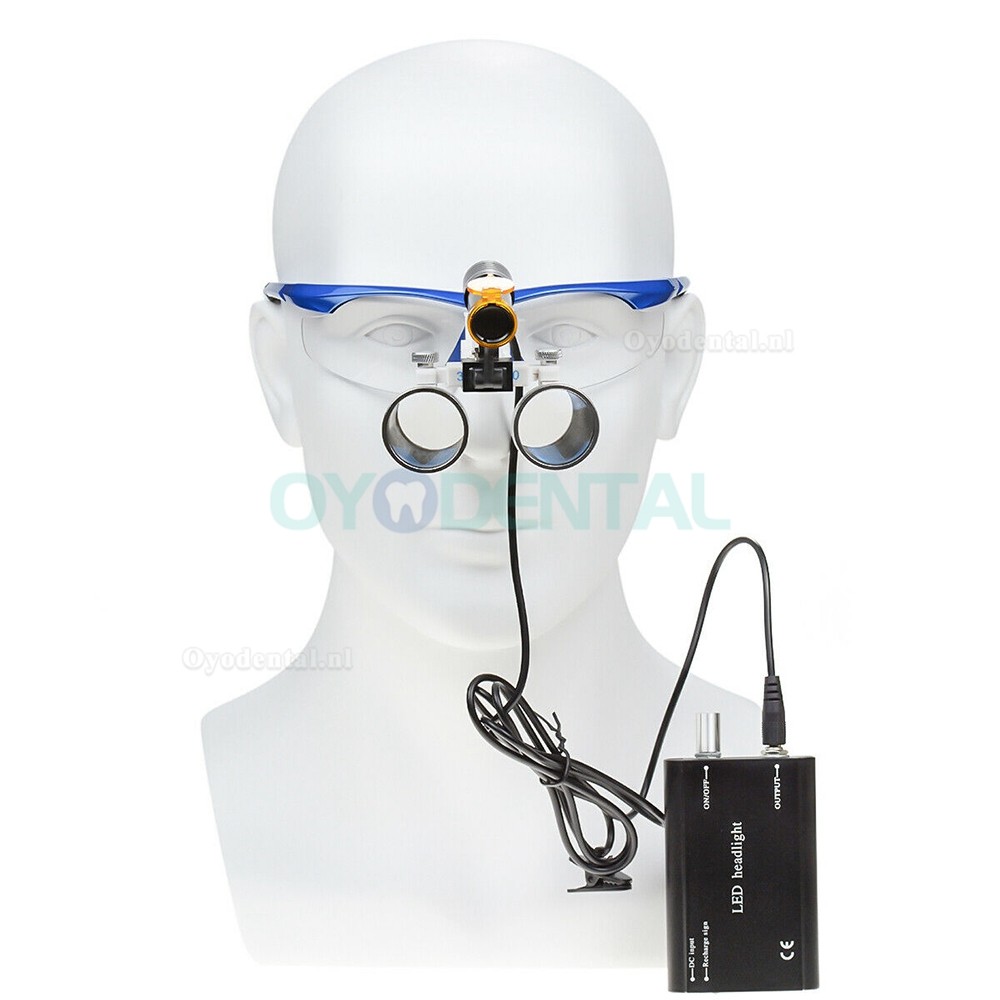 Tandheelkundige medische 5W LED hoofdlamp + filter & riemclip voor verrekijker loepen zwart Tandheelkundige medische 5W LED hoofdlamp + filter & riemclip voor verrekijker loepen zwart
