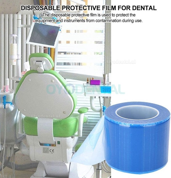 1 rollen tandheelkundige barrièrefilm kleverige folie helder of blauw 4 