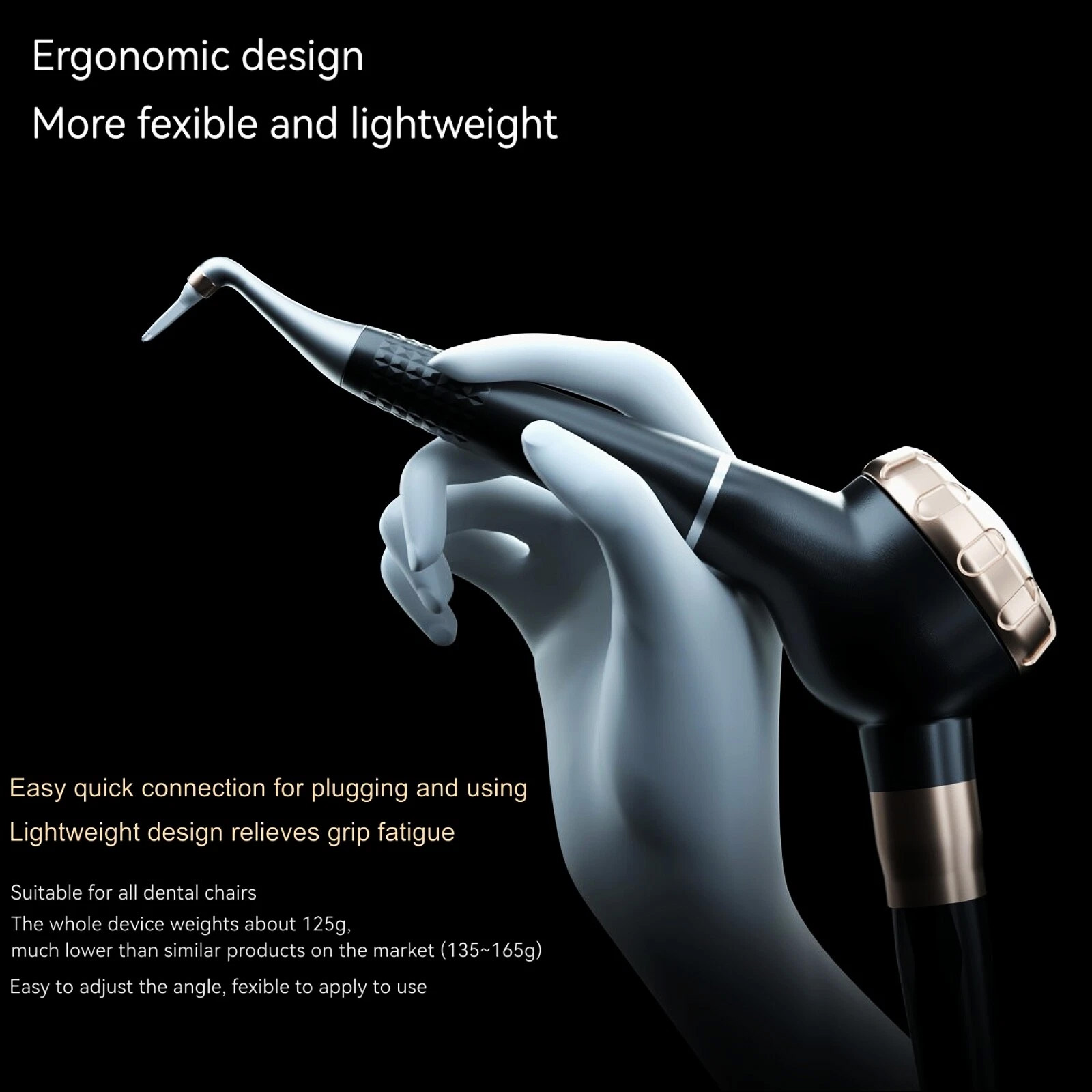 Woodpecker AP‑H Plus Dental Airflow‑polijststuk Prophy‑handstuk Supragingivaal en Subgingivaal