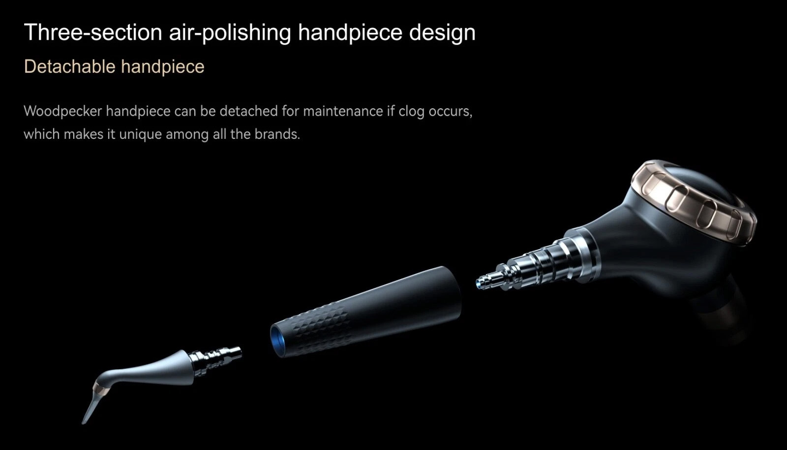 Woodpecker AP‑H Plus Dental Airflow‑polijststuk Prophy‑handstuk Supragingivaal en Subgingivaal