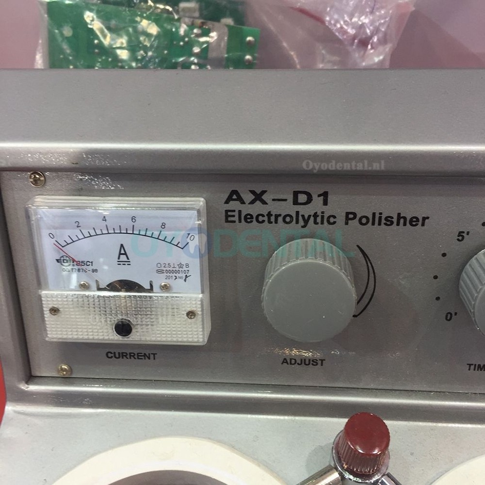 Aixin AX-D1 tandheelkundige laboratorium elektrolytische polijstmachine met twee waterbadapparatuur