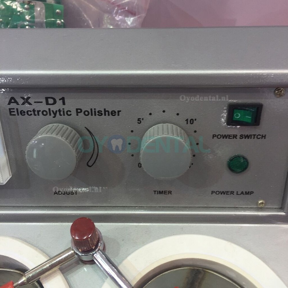 Aixin AX-D1 tandheelkundige laboratorium elektrolytische polijstmachine met twee waterbadapparatuur