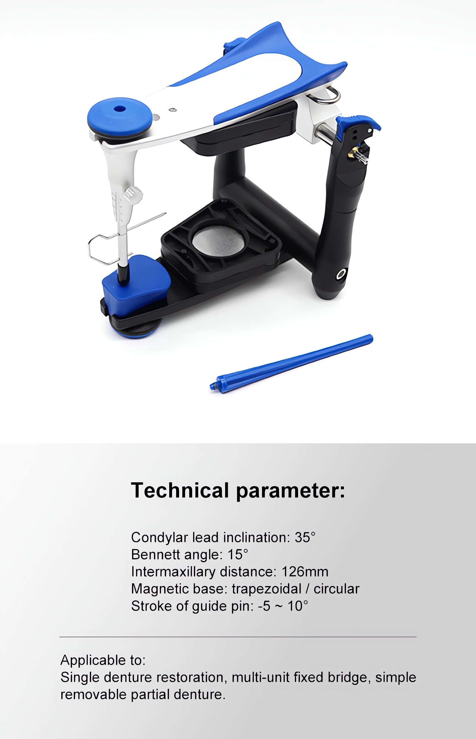 BN articulator met gemiddelde waarde, compatibel met Artex en Amann Girrbach montageplaten BN articulator met gemiddelde waarde, compatibel met Artex en Amann Girrbach montageplaten