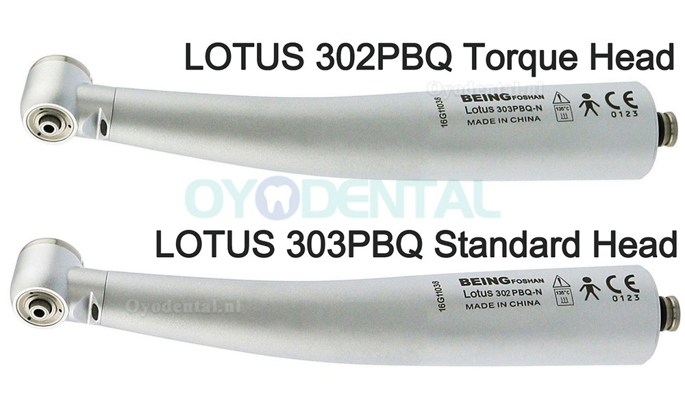 Being Lotus 302 / 303PBQ-N Glasvezel Turbine Handstuk NSK Compatibel (zonder snelkoppeling)