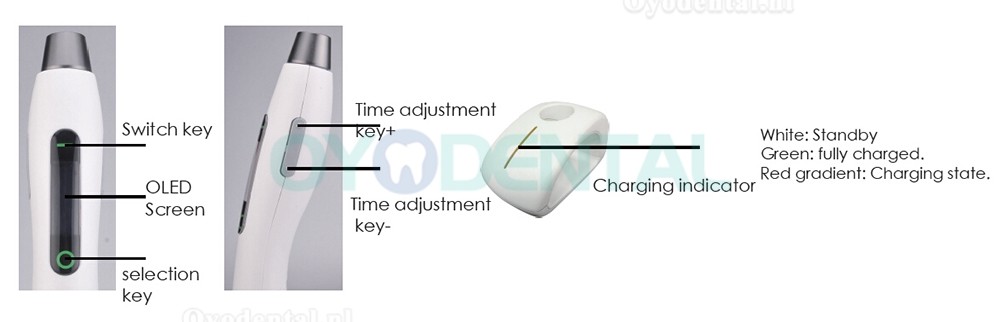 3H Xlite 4 tandheelkundig draadloze LED-uithardingslamp 2000mw/cm2