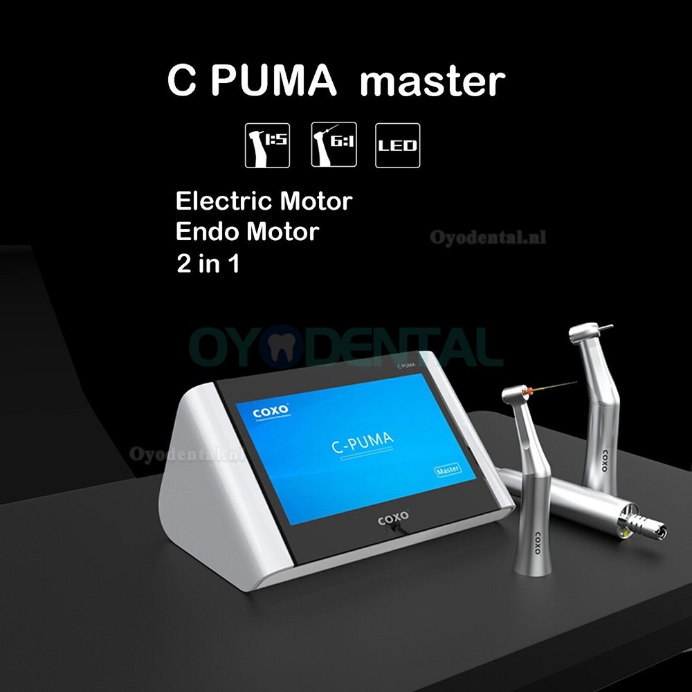 YUSENDENT COXO C PUMA Master Elektrische endodontische motor met 6:1 & 1:5 contrahoekhandstuk