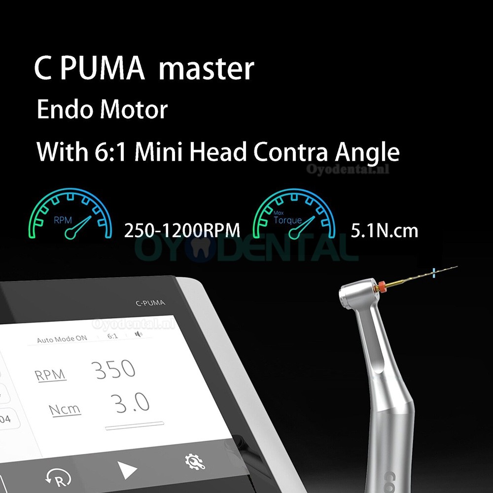 YUSENDENT COXO C PUMA Master Elektrische endodontische motor met 6:1 & 1:5 contrahoekhandstuk