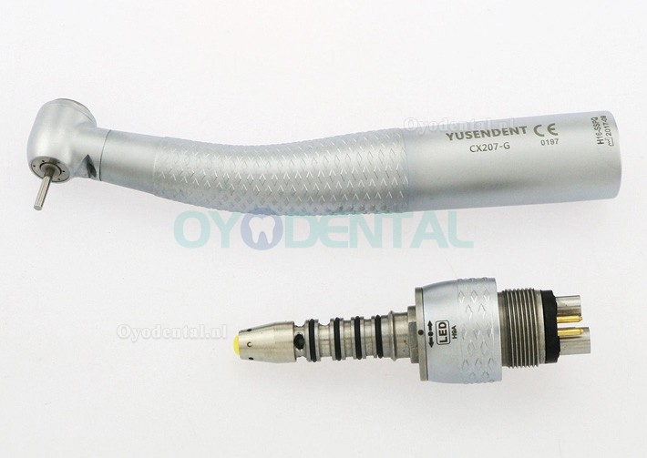 YUSENDENT® CX207-GS-PQ glasvezel turbine handstuk Sirona-compatibel (koppeling x1 + turbine handstuk x3)