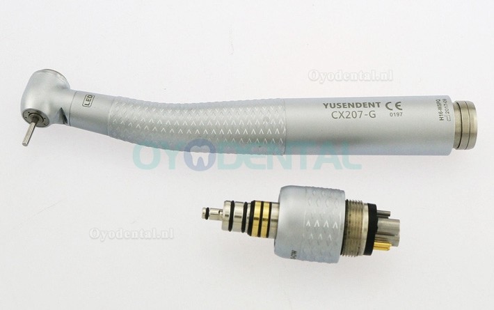 YUSENDENT® CX207-GW-PQ glasvezel turbine handstuk W&H compatibel (koppeling x1 + turbine x3)