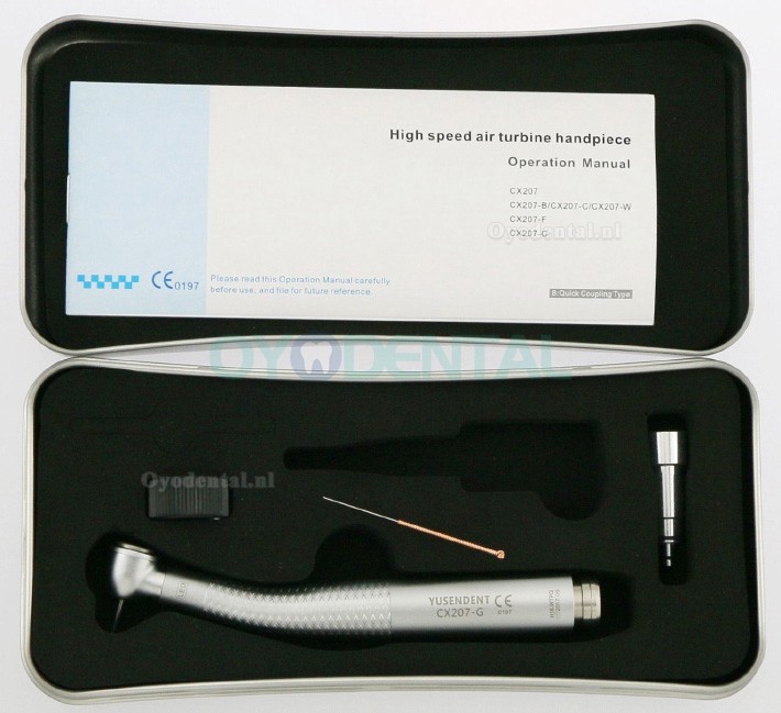 YUSENDENT® CX207-GW-TP Dental Led Turbine Handstuk Compatibel W&H (zonder koppeling) YUSENDENT® CX207-GW-TP Dental Led Turbine Handstuk Compatibel W&H (zonder koppeling)