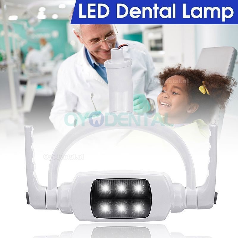 Plafondgemonteerde tandartslamp Orale LED-operatielamp Examenschaduwloze 6 LED-lens met arm