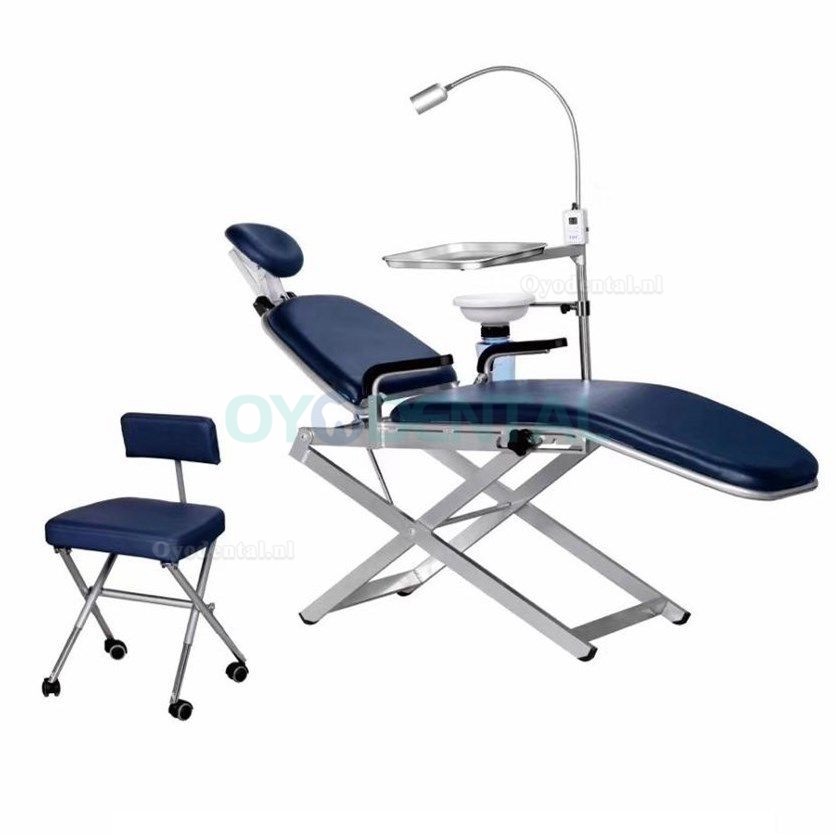 TPC Dental Portable Chair Unit with Cuspidor LED Light + Dental Stool Carry Bags