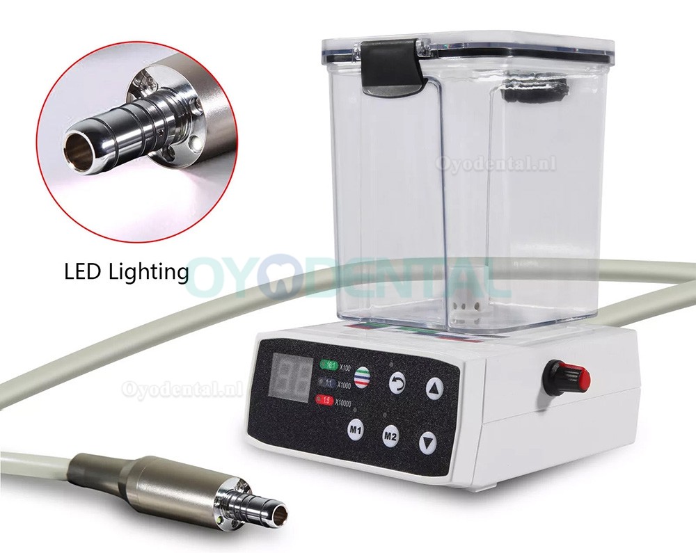 Borstelloze elektrische tandheelkundige motor compatibel met 1:5 / 1:1 / 16:1 hoekstuk met waterfles