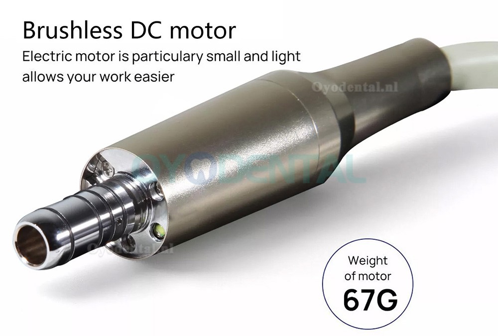 Borstelloze elektrische tandheelkundige motor compatibel met 1:5 / 1:1 / 16:1 hoekstuk met waterfles