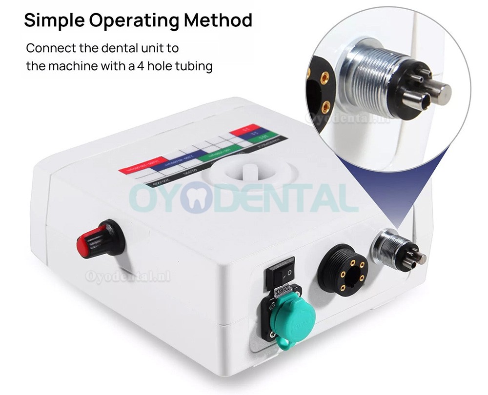 Borstelloze elektrische tandheelkundige motor compatibel met 1:5 / 1:1 / 16:1 hoekstuk met waterfles