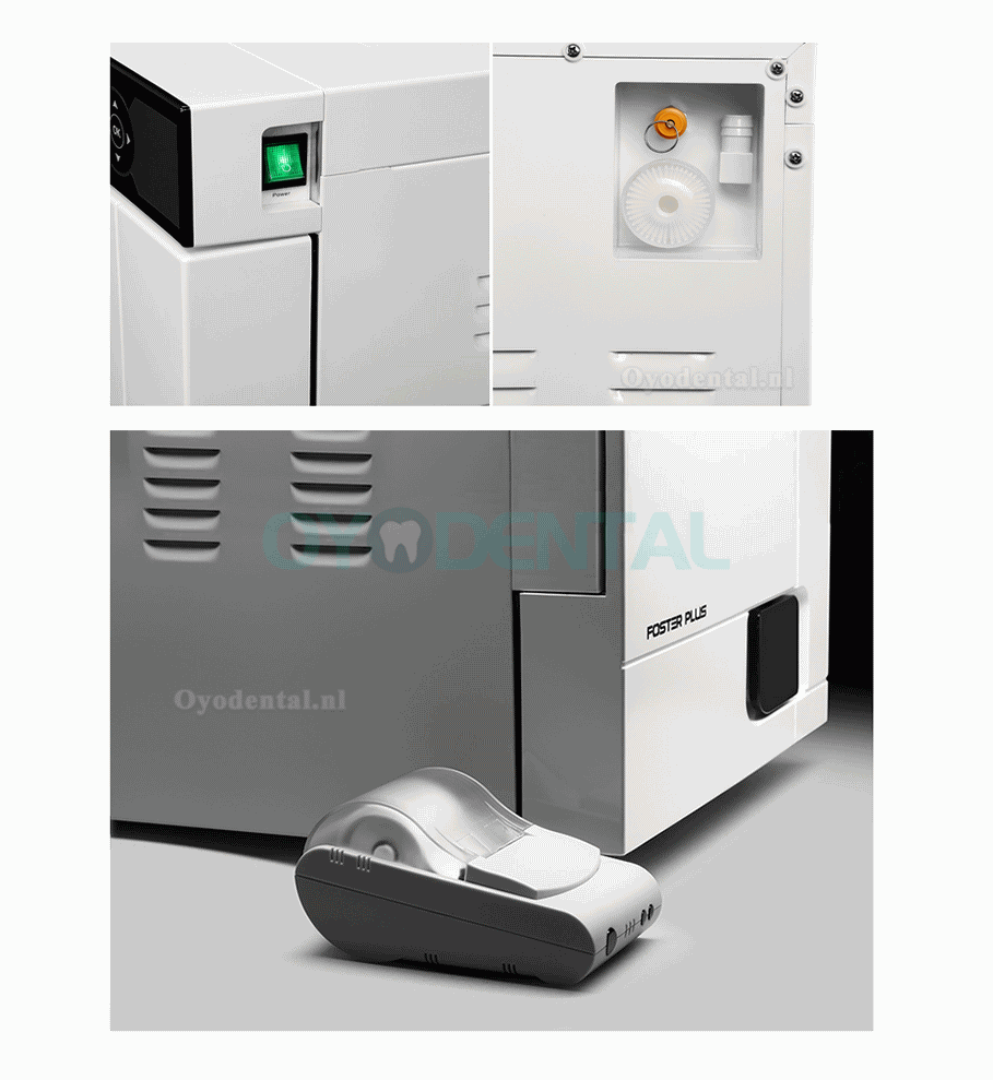 Fomos Foster Plus 17L/22L Tandheelkundige autoclaaf stoomsterilisator klasse B met printer