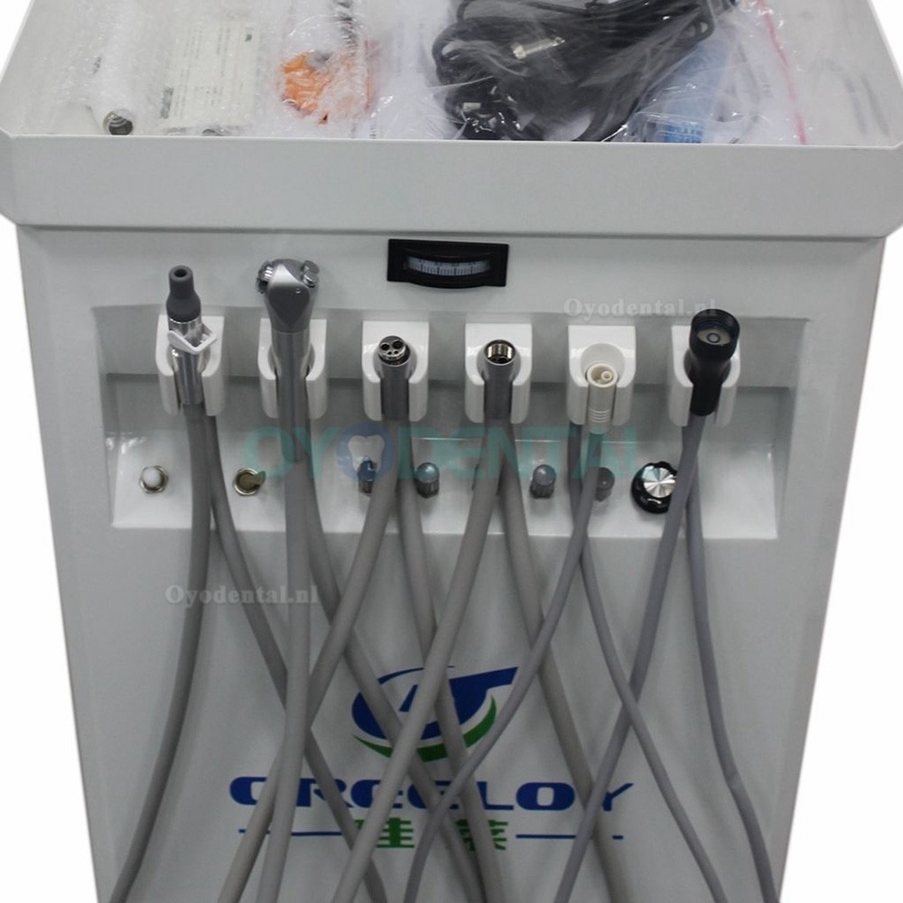 GREELOY Mobiele tandheelkundige bezorgwagen met luchtCompressor Scaler LED-uithardingslicht