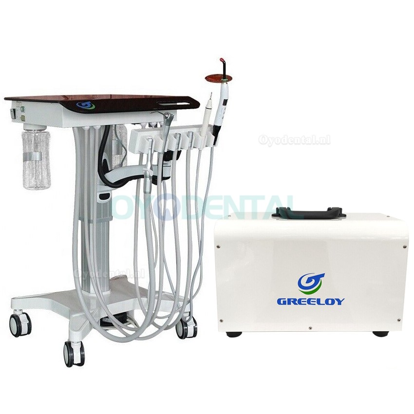 Greeloy GU-P302S Tandheelkundige beweegbare aangepaste behandelEenheidwagen + ultrasone scaler + luchtCompressor GU-P300