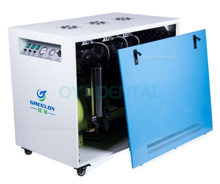 Greeloy® GA-83X Tandheelkundige luchtCompressor Olievrij met Silent Cabinet