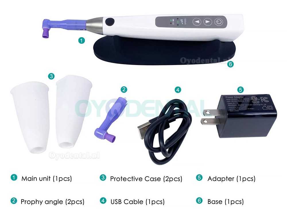 I-Prophy Elektrische draadloze tandheelkundige hygiëne profylaxe handstuk 360° draaibaar I-Prophy Elektrische draadloze tandheelkundige hygiëne profylaxe handstuk 360° draaibaar