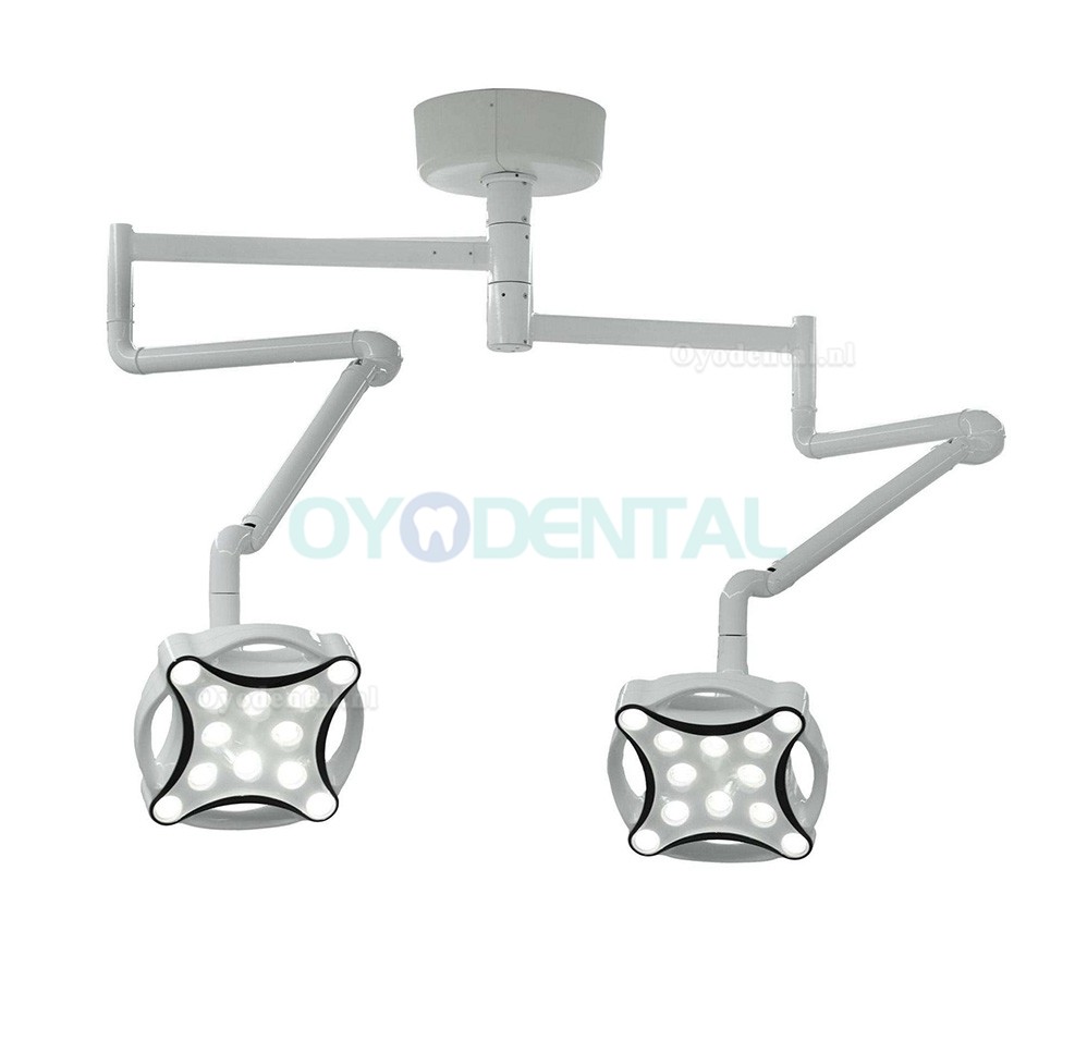 JD1700 Dubbele kop Plafondgemonteerde LED-operatielamp voor tandarts medisch dierenartsp
